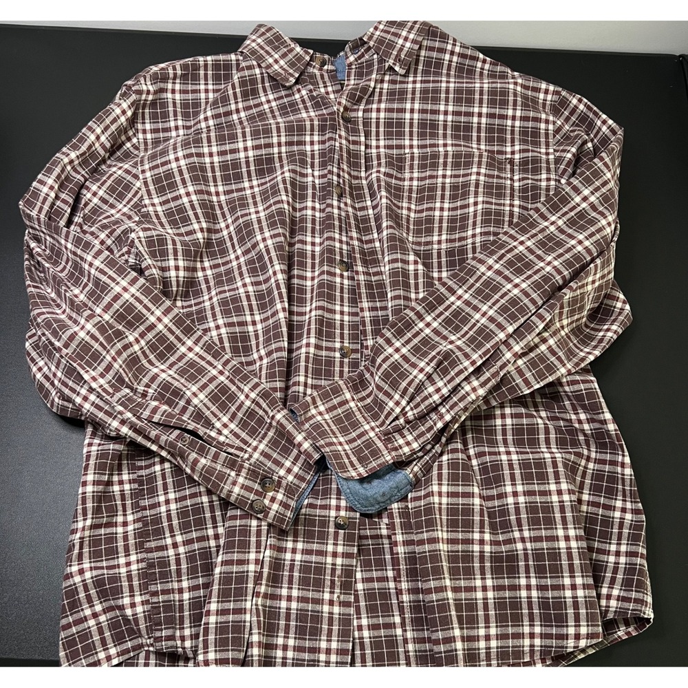 CE‎ Schmidt Workwear Button up Long Sleeve Plaid Men's Size Large